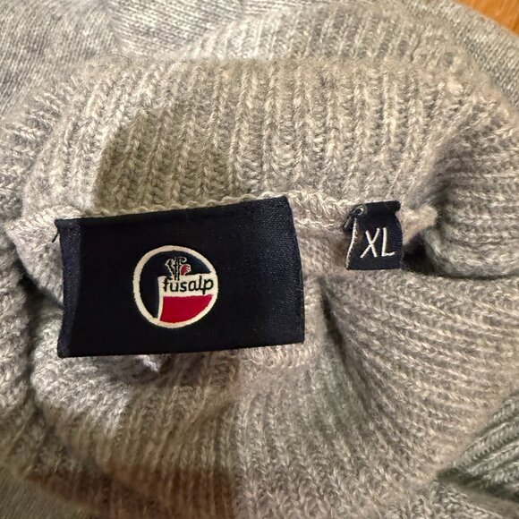 Fusalp Grey Turtleneck ski sweater in heather grey, Size XL - Picture 3 of 4
